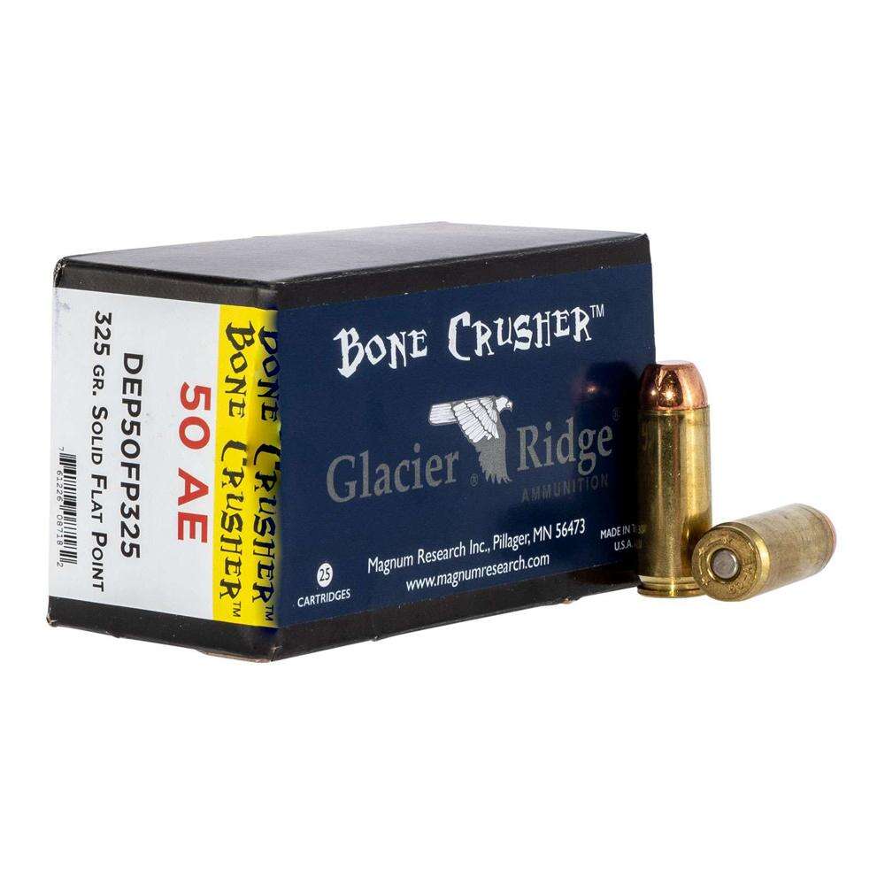 Ammunition Magnum Research Ready Series 50AE DESERT EAGLE .50AE 325-grain BONECRUSHER Flat Point  (10 boxes/case) 20/bx